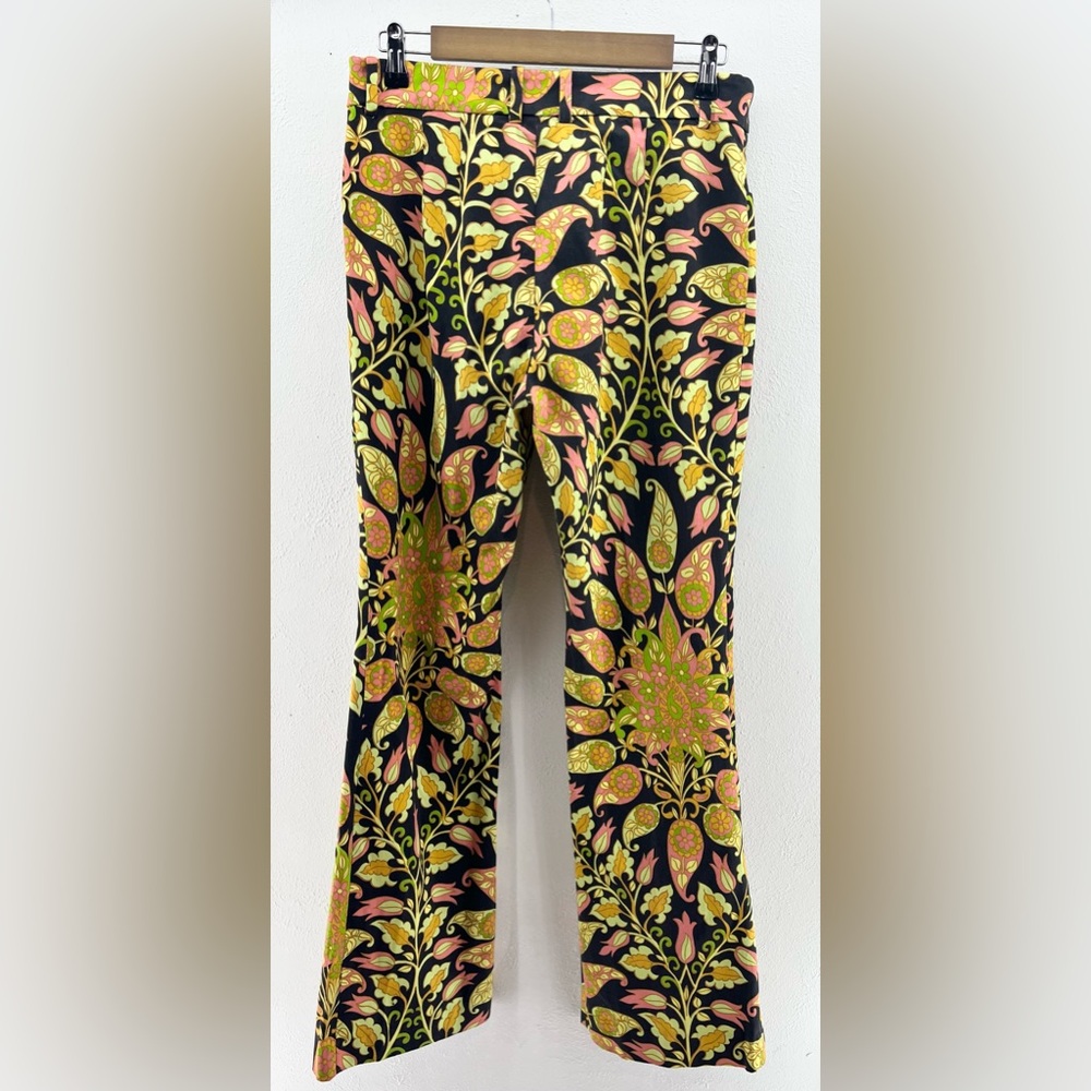 Bright Zara 70’s Paisley Print Large Pants - Picture 5 of 6